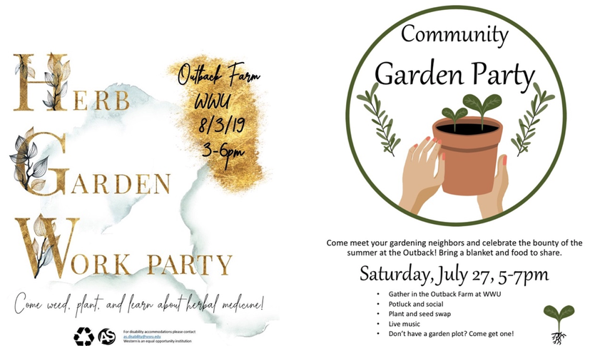 herb garden work party and community garden