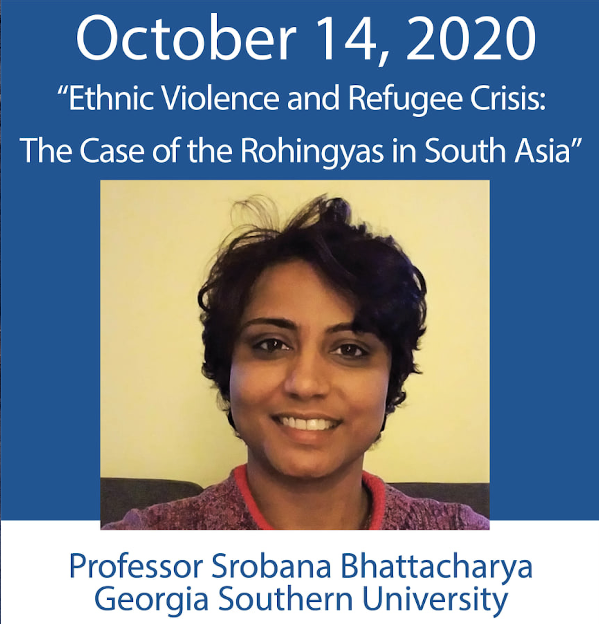 Picture of Professor Srobana Bhattacharrya 